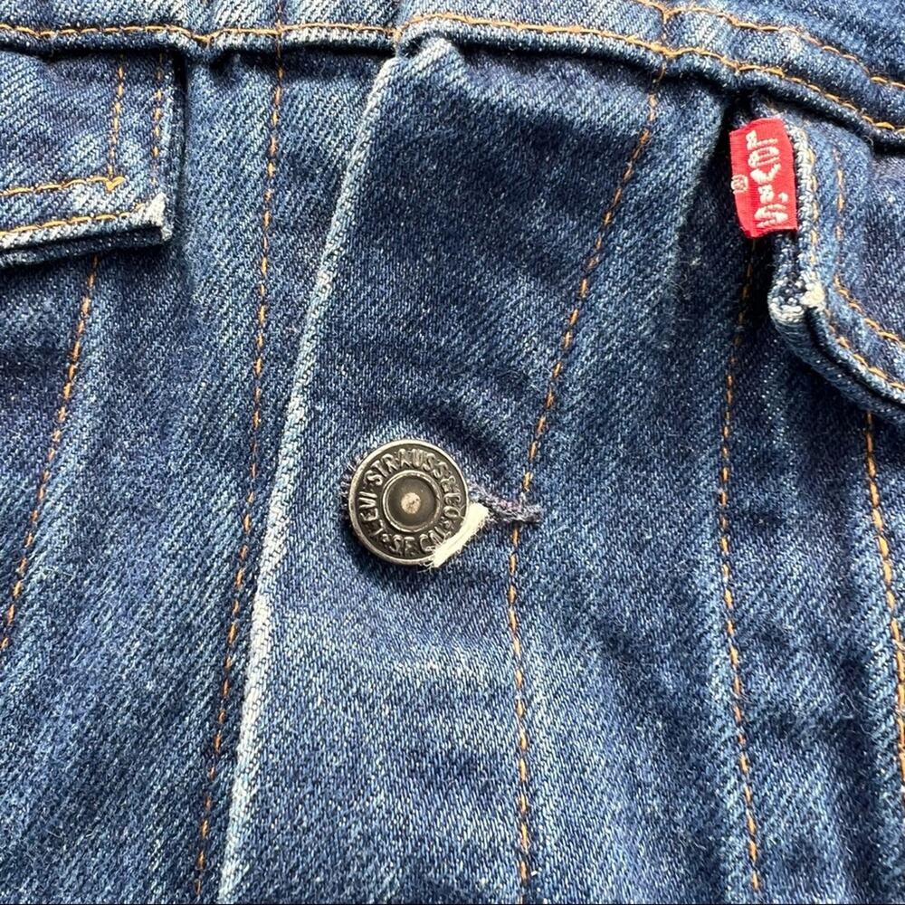 Vintage 80s Levis made in Canada red tab denim jean trucker jacket - Picture 6 of 6
